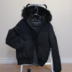 55% OFF Mackage - "Rick" Down Bomber Parka with Natural Fur in Black